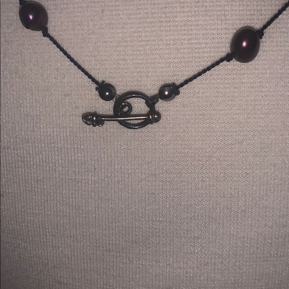 Rutilated Quartz Freshwater Pearl & Silk Necklace - Picture 5 of 7